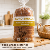 Sacs à pain micro-perforés en OPP de qualité alimentaire FDA, sacs en plastique à soufflet, vente en gros du fabricant, avec votre propre logo