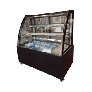 Escaparate de pastel de Vidrio Curvo transparente Refrigerador Panadería Pastelería Stand up Display <span class=keywords><strong>Congelador</strong></span> - Product Image 2