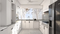 Garde-manger à tiroir coulissant complet, cuisine blanche, armoire moderne, organisateur d'échantillon et rangement, fabrication de meubles