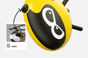 BI BEE, cerraduras de casco de bicicleta de acero, combinación de contraseña, <span class=keywords><strong>antirrobo</strong></span> para vehículos de carretera, motocicleta eléctrica, Scooter, casco de bloqueo de bicicleta - Product Image 3