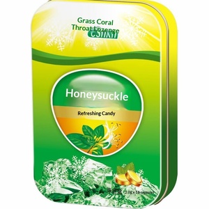 Pastilles pour la gorge au <span class=keywords><strong>corail</strong></span> d'herbe, au sucre rafraîchissant, aux algues, au chèvrefeuille, au miel, aux fruits de myrtille, à la menthe et au fruit du moine, bonbons durs - Product Image 5