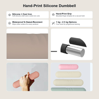 Poignée ergonomique en forme d'haltère avec bordure antidérapante en silicone, motif de maintien ergonomique pour l'entraînement des membres supérieurs, bâton de yoga, fitness, unisexe, OEM