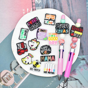 Toptan komik ifade serisi PVC odak boncuk Charms için kalem Topper - Product Image 5