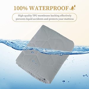 King Size – protège-matelas matelassé imperméable, respirant, haut de gamme, doux, remplissage bruyant, 8-21 pouces - Product Image 3