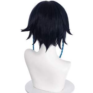 Mengtong azul marino gradiente doble trenzas <span class=keywords><strong>Cosplay</strong></span> peluca para Genshin Impact <span class=keywords><strong>Venti</strong></span> - Product Image 2