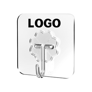 Ganchos adhesivos para colgar en la pared con logotipo personalizado, ganchos para colgar ropa en la pared, ganchos transparentes impermeables autoadhesivos - Product Image 2