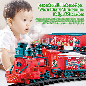 Ensemble <span class=keywords><strong>de</strong></span> jouets <span class=keywords><strong>de</strong></span> <span class=keywords><strong>train</strong></span> <span class=keywords><strong>à</strong></span> <span class=keywords><strong>vapeur</strong></span> <span class=keywords><strong>de</strong></span> <span class=keywords><strong>Noël</strong></span> <span class=keywords><strong>électrique</strong></span> en plastique pour le bricolage (lumières, sons et fumeurs) - Product Image 3