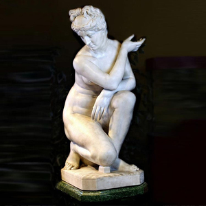 Sculpture Moderne Grandeur Nature en Pierre Naturelle Sculptée à la Main, Anti-Corrosion, Durable, Statue Décorative '<span class=keywords><strong>Le</strong></span> Premier Secret Confié' - Product Image 3