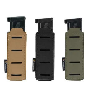 IDOGEAR Hot Sell Laser Cut Tactical Mag Pouch Molle Tactical Magazine Pouch per Single 9mm Mags