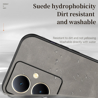 Étui de téléphone en cuir pour vivo Y02t couverture de téléphone arrière rigide à bordure souple pour vivo Y27 étui tactile en peau de mouton