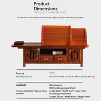 Lit de moxibustion à lumière photonique en graphène, dôme de sauna en bois, compartiment infrarouge lointain, table de massage thérapeutique TCM, pour écoles chinoises et hôtels