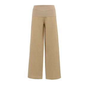 <span class=keywords><strong>Pantaloni</strong></span> Larghi da <span class=keywords><strong>Donna</strong></span> alla Moda in <span class=keywords><strong>Viscosa</strong></span>/Cotone Tinta Unita <span class=keywords><strong>con</strong></span> Vita Alta Elasticizzata Vestibilità Comoda Casual - Product Image 3