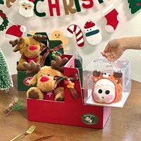 Plateau cadeau de Noël écologique et portable en carton ondulé pour desserts, biscuits, bonbons et articles faits main pour les fêtes