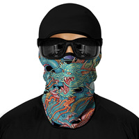 Couvre-chef de protection solaire d'été pour hommes et femmes, casques de moto d'extérieur doublés d'un masque facial amusant