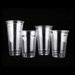 Couvre-gobelets en plastique PET transparent à paroi simple, jetables, avec film d'étanchéité, impression personnalisée du logo, 8oz, 10oz, 12oz, 16oz, 24oz, 32oz - Product Image 4