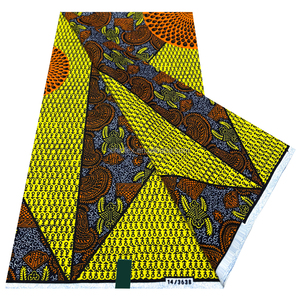 6 Yards de Tissu Africain Wax Hollandais en Coton Tissé Uni Respirant Double Face pour Vêtements Africains et Robes pour Filles - Product Image 2