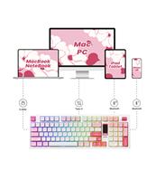 Teclado Mecánico AKKO Prunus Lannesiana 5098B OEM de Tamaño Completo, 1800 1000Hz Programable, 8000mAh Carga Rápida 5.0 RGB para Juegos