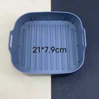 Friteuse à Air en Silicone, plat de cuisson pliable, outils de pâtisserie, revêtements de friteuse à Air en Silicone pour cuisine avec plateau