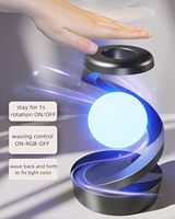 Lámpara de escritorio Luz nocturna creativa con cargador inalámbrico Rotación de 360 ° Luz nocturna RGB flotante para dormitorio Luz de ambiente