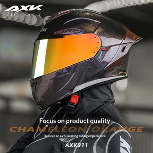 Casco de Motocicleta Abatible con Certificación 3C/DOT/GB811-2022A, Doble Visera, Diseño Camaleón con Luz Azul, Ajuste <span class=keywords><strong>Universal</strong></span> para Todas las Estaciones, para Hombres y Mujeres - Product Image 3