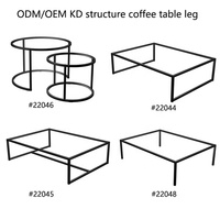 Jambes de meubles les plus récentes pour Table basse Jambes de table basse en métal en laiton chromé noir