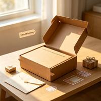 Boîtes d'emballage en carton ondulé personnalisées avec bandes de déchirement, grandes boîtes d'expédition, grandes boîtes d'envoi express, utilisées pour les vêtements