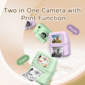Kado Ulang Tahun Anak Kamera Instan dengan Sensor Pencitraan CMOS dan Printer Termal Tipe Media MicroSD untuk Fotografi - Product Image 4