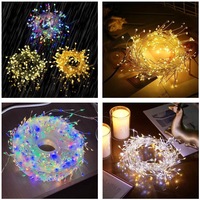 Guirlandes lumineuses LED multicolores pour fêtes, directement de l'usine, pour Noël, le Nouvel An, la décoration de la maison, la guirlande d'arbre