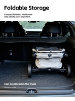 Poussette pour animaux de compagnie à 4 roues en métal sur mesure pour petits chiens, chats et bébés - Chariot pliable portable pour le commerce extérieur