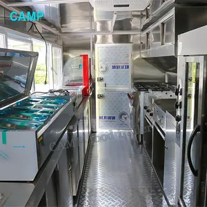 CAMP - Reboque móvel profissional para cozinha, caminhão de comida, restaurante totalmente equipado, lanchonete móvel para restaurante, trailer de comida