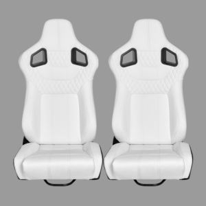 JIABEIR 9005 <span class=keywords><strong>sedili</strong></span> da corsa per benna sportiva in pelle di alta qualità regolabili <span class=keywords><strong>bianchi</strong></span> - Product Image 3