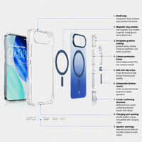 Étui de téléphone magnétique en TPU pour iPhone Duo