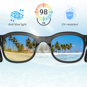 Lunettes intelligentes IA avec enregistreur vidéo, traduction de musique et appels, caméra et recharge sans fil - Product Image 5