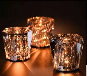 Lampe d'ambiance en cristal rechargeable, créative, pour chambre à coucher, bureau, veilleuse - Product Image 6