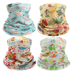 Children's Printed Neck Scarf Ice Silk Breathable Sun Protection Outdoor Sports Face Mask 20cm Cartoon Pattern - Product Image 2