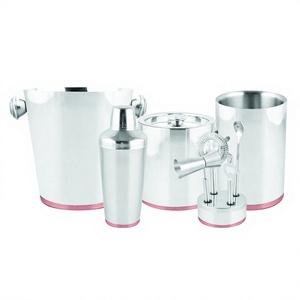 Juego de barras de acero inoxidable de 5 piezas Premium con fondo de cobre y elegante diseño clásico - Product Image 1