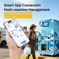 Máquina Expendedora de Hielo Comercial Directo de Fábrica, Acero sin Embalaje, con Wi-Fi, Múltiples Opciones de Pago, para Gasolineras