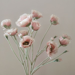 <span class=keywords><strong>Fleurs</strong></span> artificielles de pavot réalistes de haute qualité à 5 têtes avec flocage pour la décoration de mariage, <span class=keywords><strong>fleurs</strong></span> artificielles pour hôtel - Product Image 4