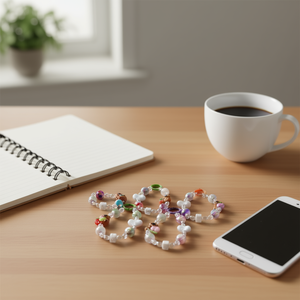 Ciondolo per cellulare Capibara colorato con frutta, 13 cm, con perline a forma di orsetto per decorazione telefono - Product Image 2