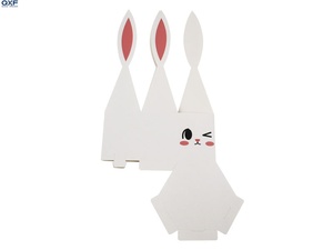 Boîte-<span class=keywords><strong>cadeau</strong></span> à thème de Pâques avec un design mignon de lapin, panier de <span class=keywords><strong>chasse</strong></span> aux œufs, conteneur, boîte à bonbons pour fête d'enfants - Product Image 5