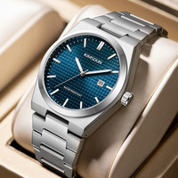 Nuevo Reloj de Lujo para Hombre, 40 mm, de Alta Gama, de Cuarzo, con Correa de Acero Inoxidable, Resistente al Agua 30 m, con Diseño Hueco