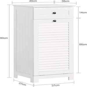 Combohome <span class=keywords><strong>Armoire</strong></span> à <span class=keywords><strong>linge</strong></span> en bois pour <span class=keywords><strong>salle</strong></span> <span class=keywords><strong>de</strong></span> <span class=keywords><strong>bain</strong></span> blanche <span class=keywords><strong>avec</strong></span> tiroir - Product Image 6