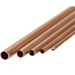 Tubería de Cobre <span class=keywords><strong>DHP</strong></span> de Precio Competitivo y Entrega Rápida, Trefilada, 10 mm de Diámetro Exterior, Sin Aleación, 99.9% Cu, Longitud de 1-6 m, C12200/C1100/C1200/T2 - Product Image 1
