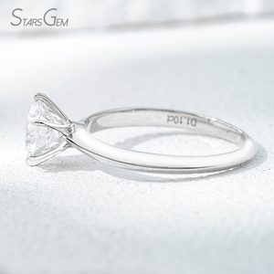 Anello di Fidanzamento in Oro Massiccio 18k con Diamante Sintetico CVD HPHT Certificato IGI da 1 Carato, Gioiello per Donne - Product Image 2