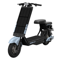 Planche à roulettes électrique pliable rechargeable à l'énergie solaire pour adultes