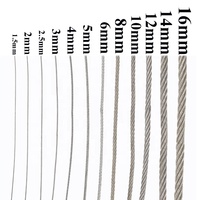 Unverzinktes Nantog 6x37 Edelstahl drahtseil 3 Tonnen 10 Tom 20mm 22mm 25mm Ss Drahtseil 1,5mm 7x19 Ss316 Kabel für Aufzug