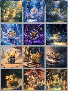 Tarjetas de Arte Cuadradas de Pokémon: Diario de Aventuras de <span class=keywords><strong>Pikachu</strong></span>, B5, Alta Calidad, Nuevo Fan Art Coleccionable, Sellado, Booster - Product Image 2