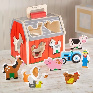 Jouets assortis pour enfants maternelle ferme dessin animé Animal multi-fonctionnel Perception espace Puzzle blocs de construction - Product Image 1