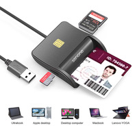 Pembaca Kartu Usb Multifungsi Grosir Mendukung Kartu Mmc/TF Kontak Pembaca Kartu Pintar