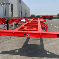 Semi-remorque squelette porte-conteneurs 3 essieux 40 pieds avec 12 verrous à torsion pour le transport portuaire